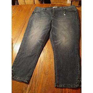 New 24W Angels Forever Young Skinny Crop High Rise Denim Blue Jeans Casual Pants